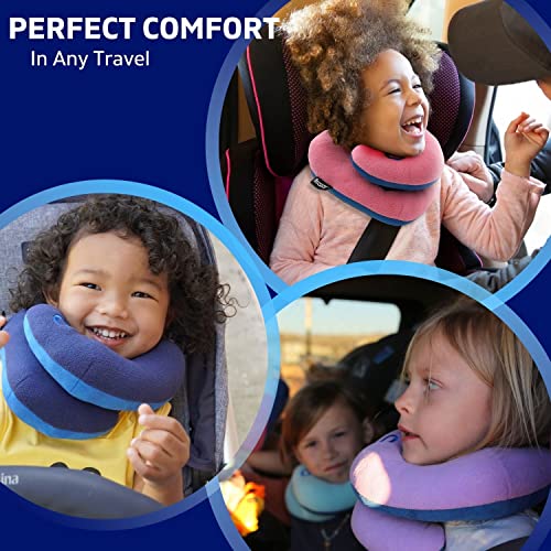 BCOZZY Neck Pillow for Travel Provides Double Support to The Head, Neck, and Chin in Any Sleeping Position on Flights, Car, and at Home, Comfortable Airplane Travel Pillow, Large, Black