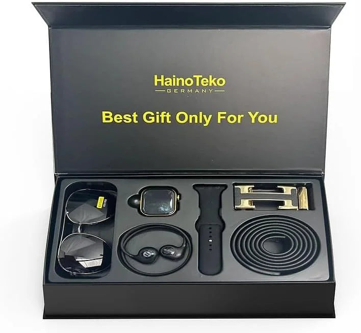 Haino Teko GP 21 Smart Watch Gift Box with Sunglasses, Belt and Neckband