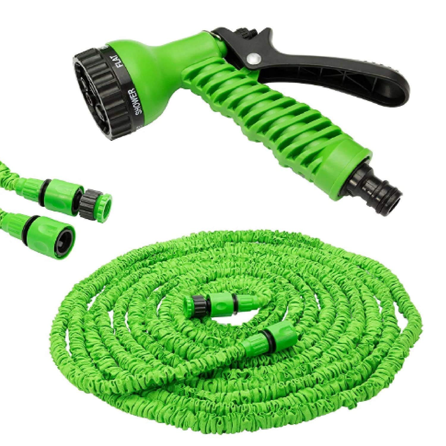 Portible Hose Pipe,50 Foot Hose Pipe Expandable Magic Hose Garden Pipe, 15m 50 Feet Expandable Garden Hose for Car Washing Gun Retractable Garden Watering Hose Pipe with Gun for Car (50 ft)