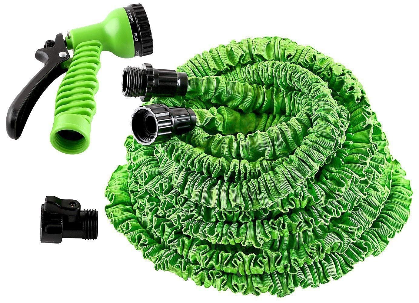 Portible Hose Pipe,50 Foot Hose Pipe Expandable Magic Hose Garden Pipe, 15m 50 Feet Expandable Garden Hose for Car Washing Gun Retractable Garden Watering Hose Pipe with Gun for Car (50 ft)